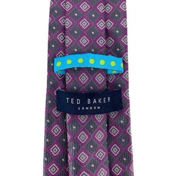 TED BAKER LONDON Diamond Polka Dot Silk Tie - Picture 13 of 16